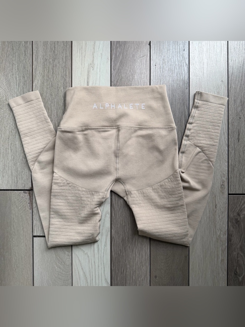 Alphalete Beige Moto Leggings Size S